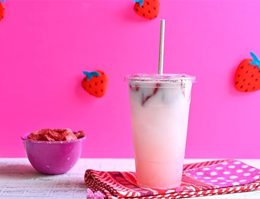 recipe of Pink Cranberry Coconut Drink