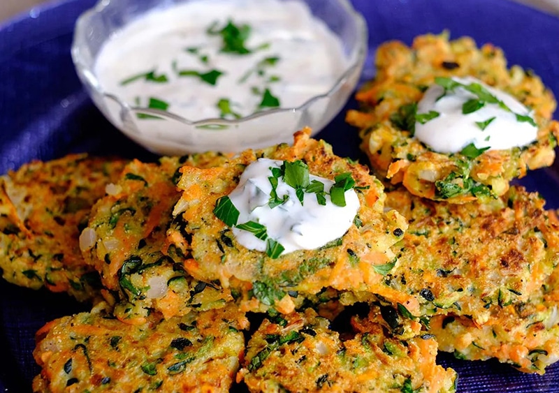 photo of Zucchini Fritters with Garlic Sauce